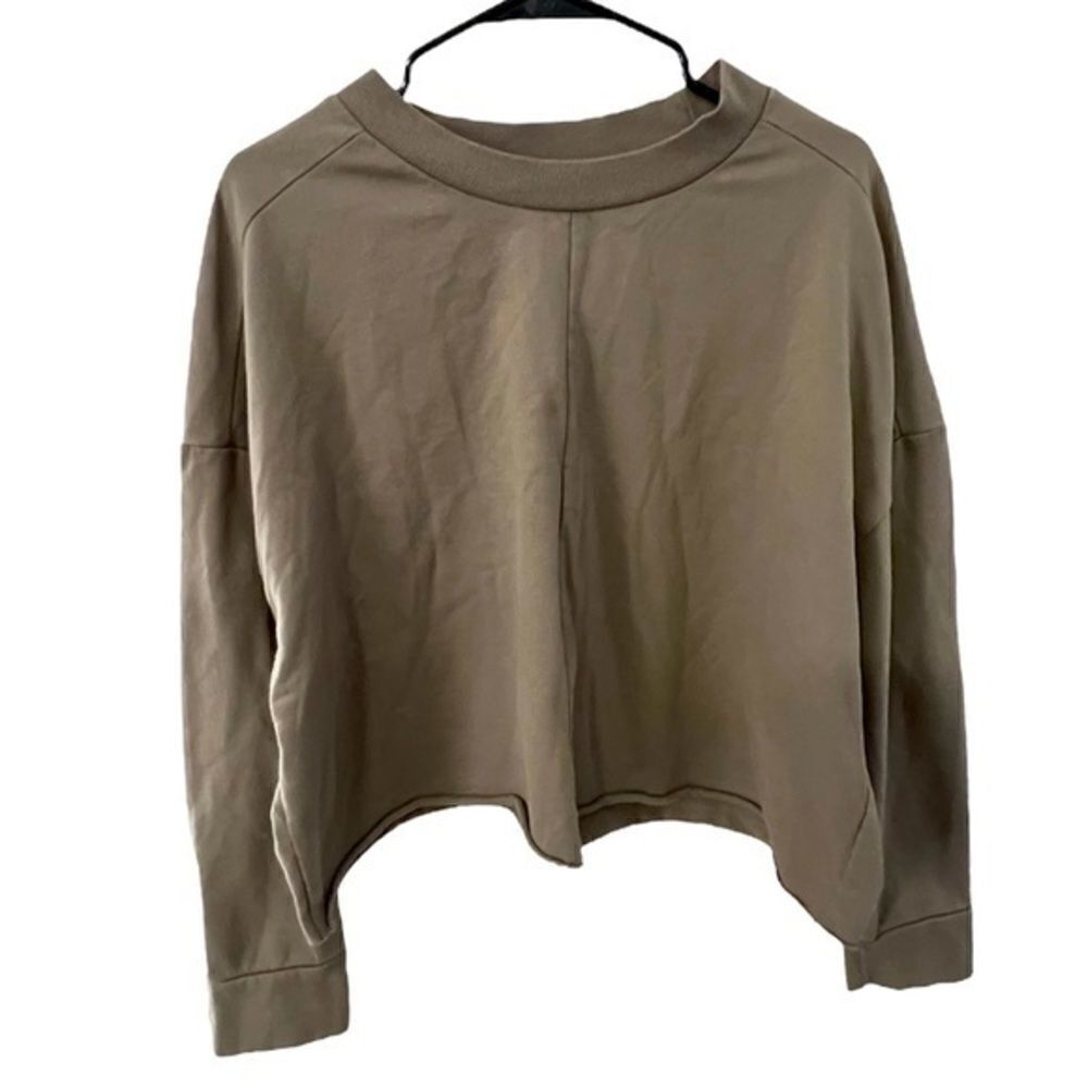 RDI Army Green Long Sleeve Long Crop Top